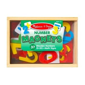 Melissa & Doug Magnetic Wooden Numbers Magnets 🧲 (0-20) + Math Signs NEW!!